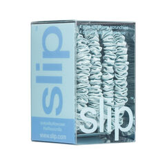 Pure Silk Skinny Scrunchies - Sky Blue, , large, image3