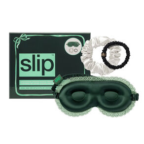 Pure Silk Beauty Sleepover Set With Lace Trim - Peppermint Dreams