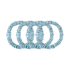Pure Silk Skinny Scrunchies - Sky Blue, , large, image2