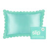Silk Scalloped Queen Pillowcase &ndash; Turquoise, , large, image1