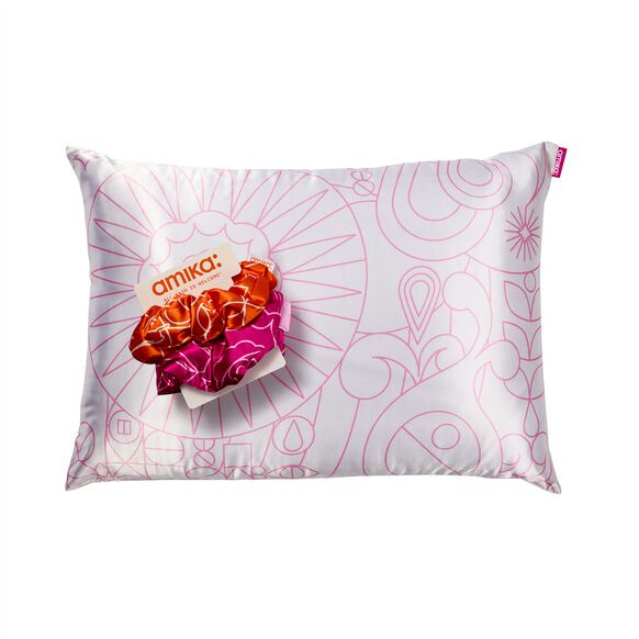 Satin Pillowcase + Scrunchie Set, , large, image1