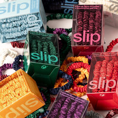 Pure Silk Skinny Scrunchies - Sky Blue, , large, image6