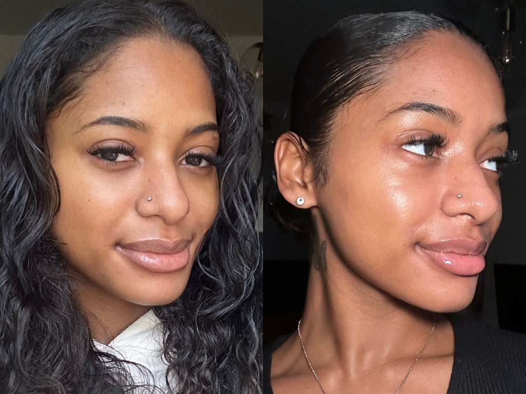 Before and after Drunk Elephant Bora Barrier Repair Cream | Space NK Before and after Drunk Elephant Bora Barrier Repair Cream | Space NK