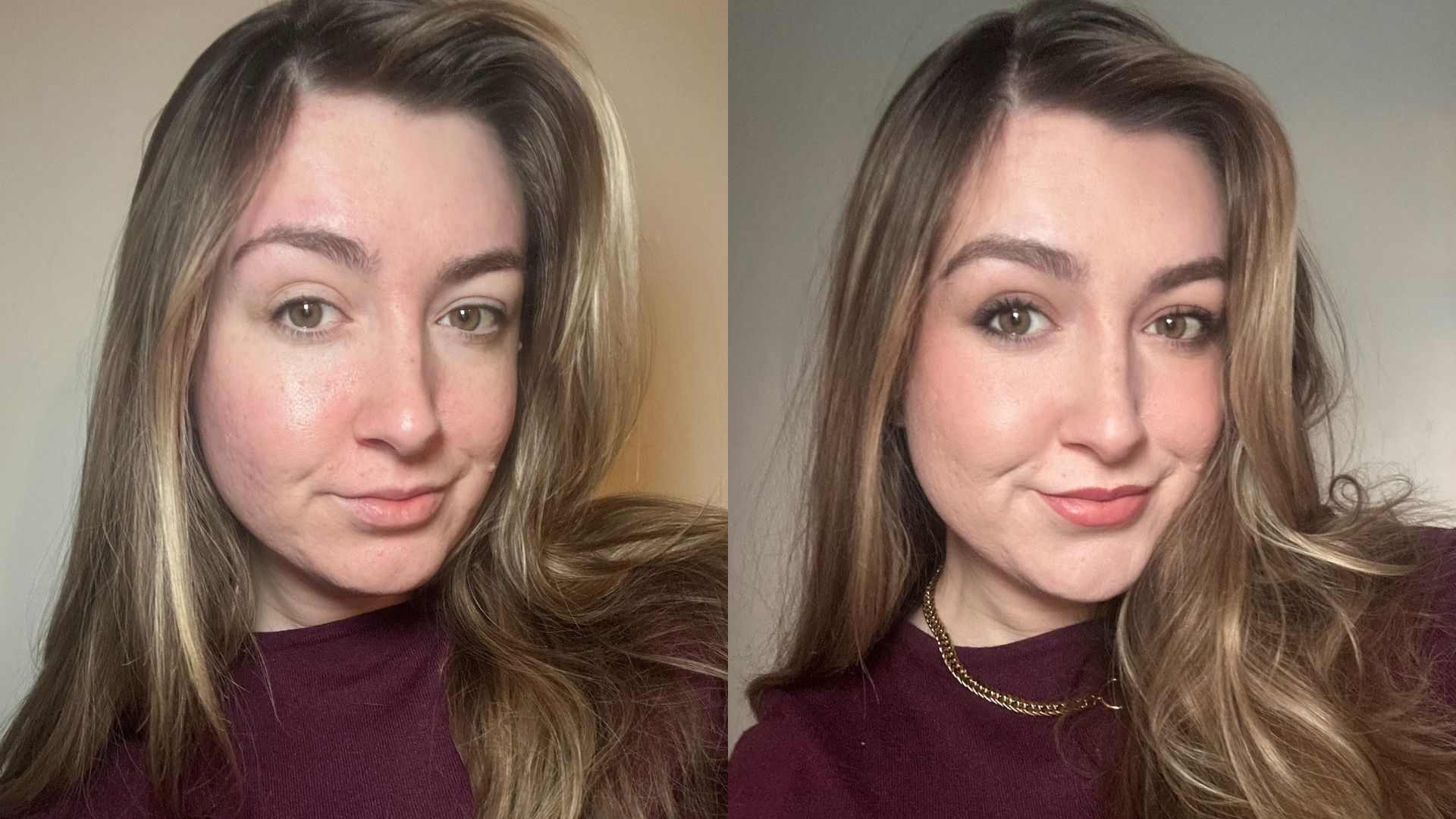 Shawnee before and after using Milk Makeup Hydro Grip Gel Tint | Space NK Shawnee before and after using Milk Makeup Hydro Grip Gel Tint | Space NK
