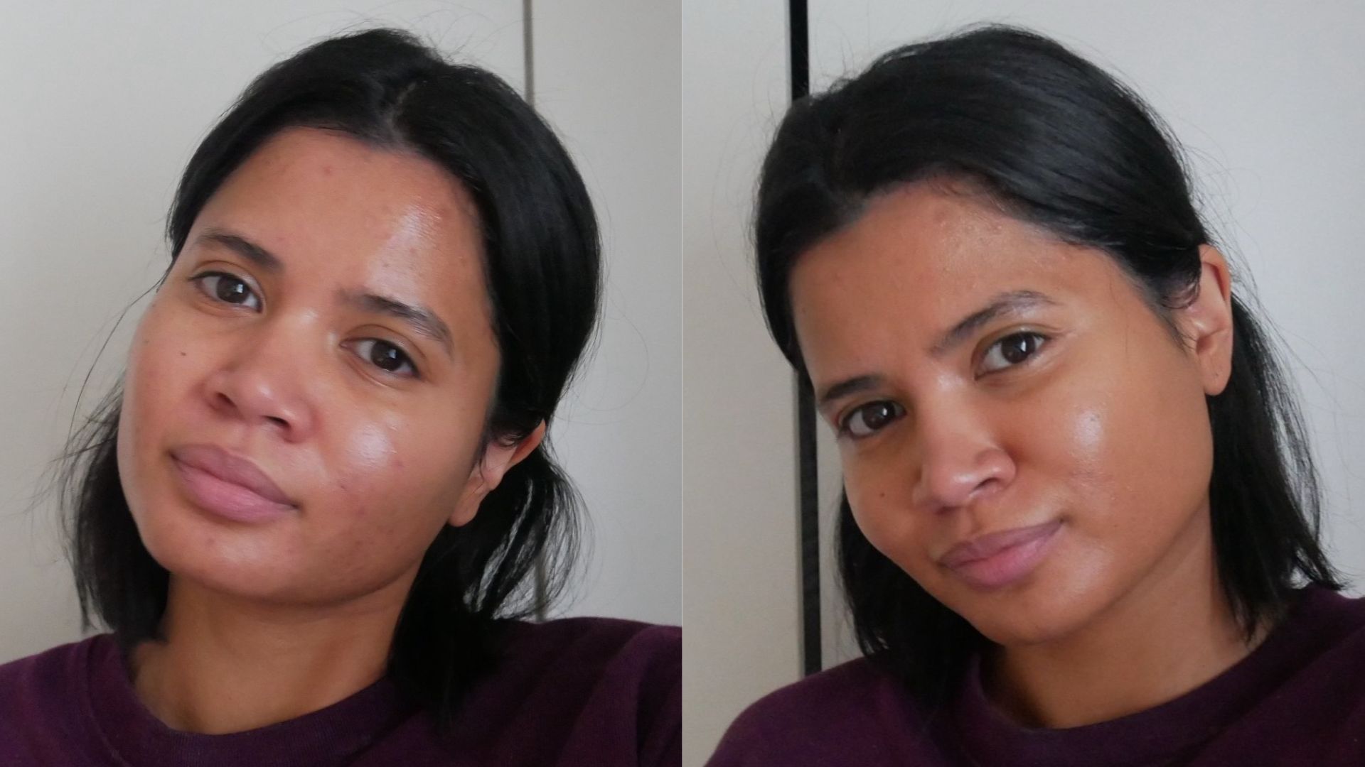 Hanitra before and after using Milk Makeup Hydro Grip Gel Tint | Space NK Hanitra before and after using Milk Makeup Hydro Grip Gel Tint | Space NK