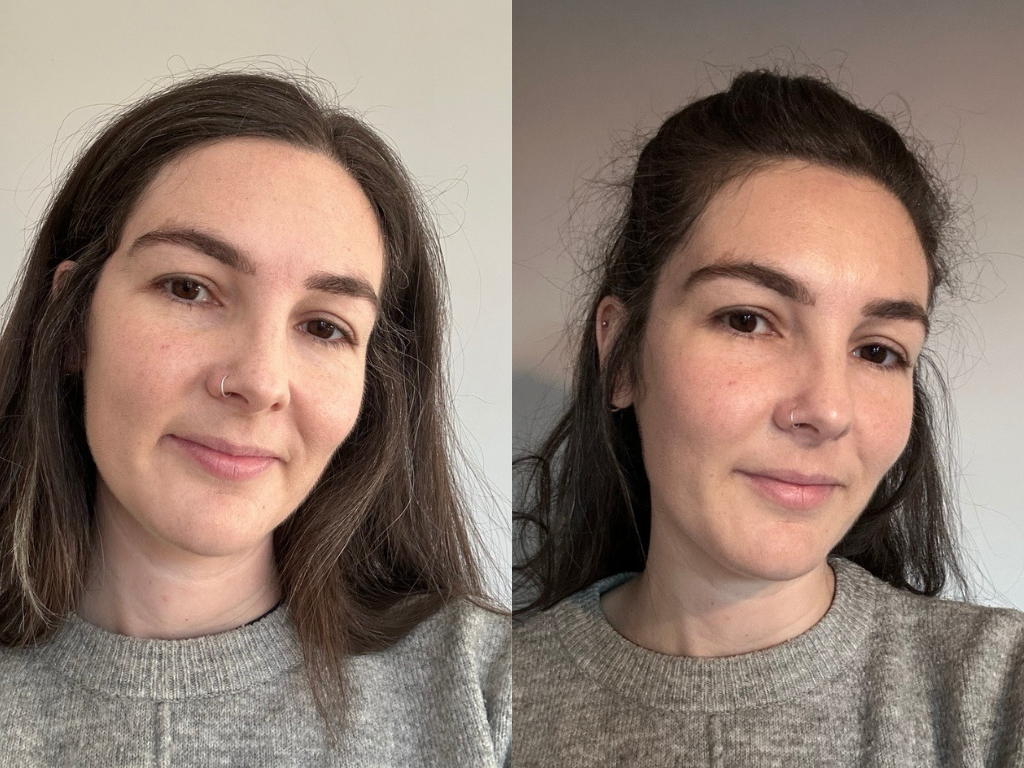 Victoria's before and after Ilia Skin Tint | Space NK Victoria's before and after Ilia Skin Tint | Space NK