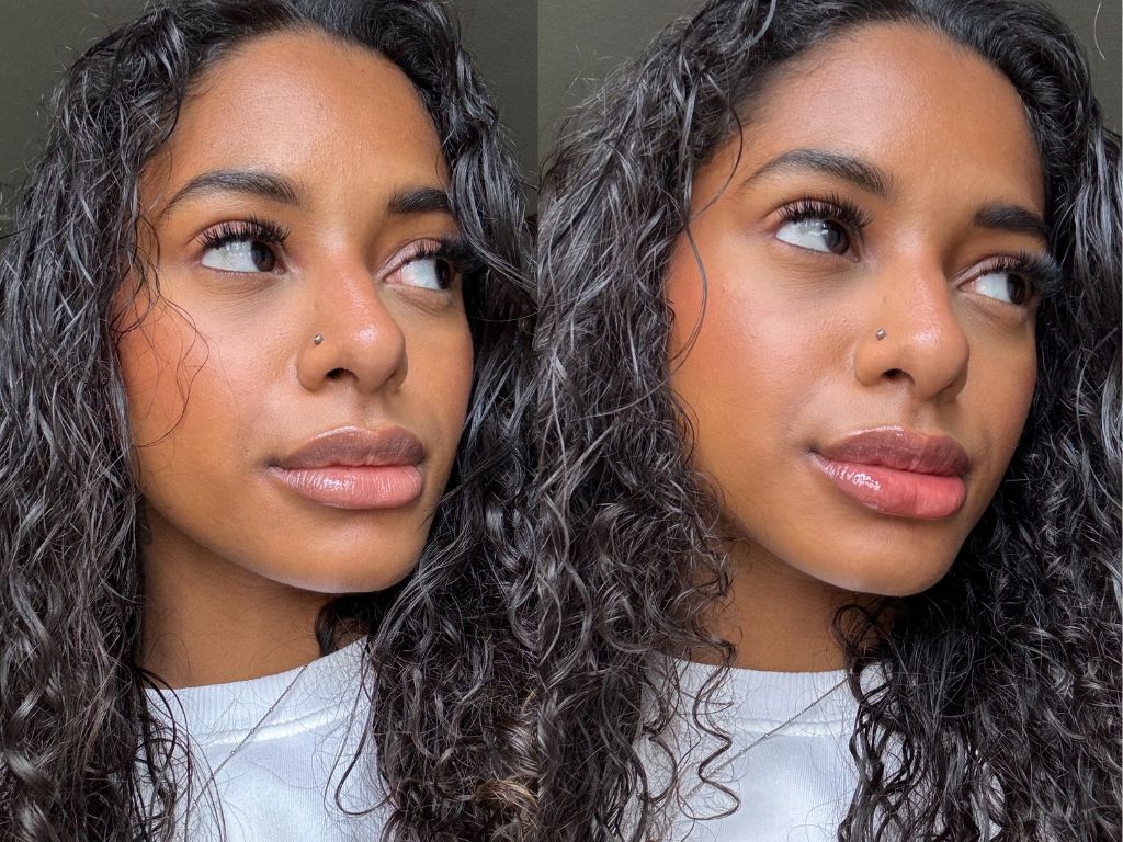 Before and after Charlotte Tilbury lip plumping gloss | Space NK Before and after Charlotte Tilbury lip plumping gloss | Space NK