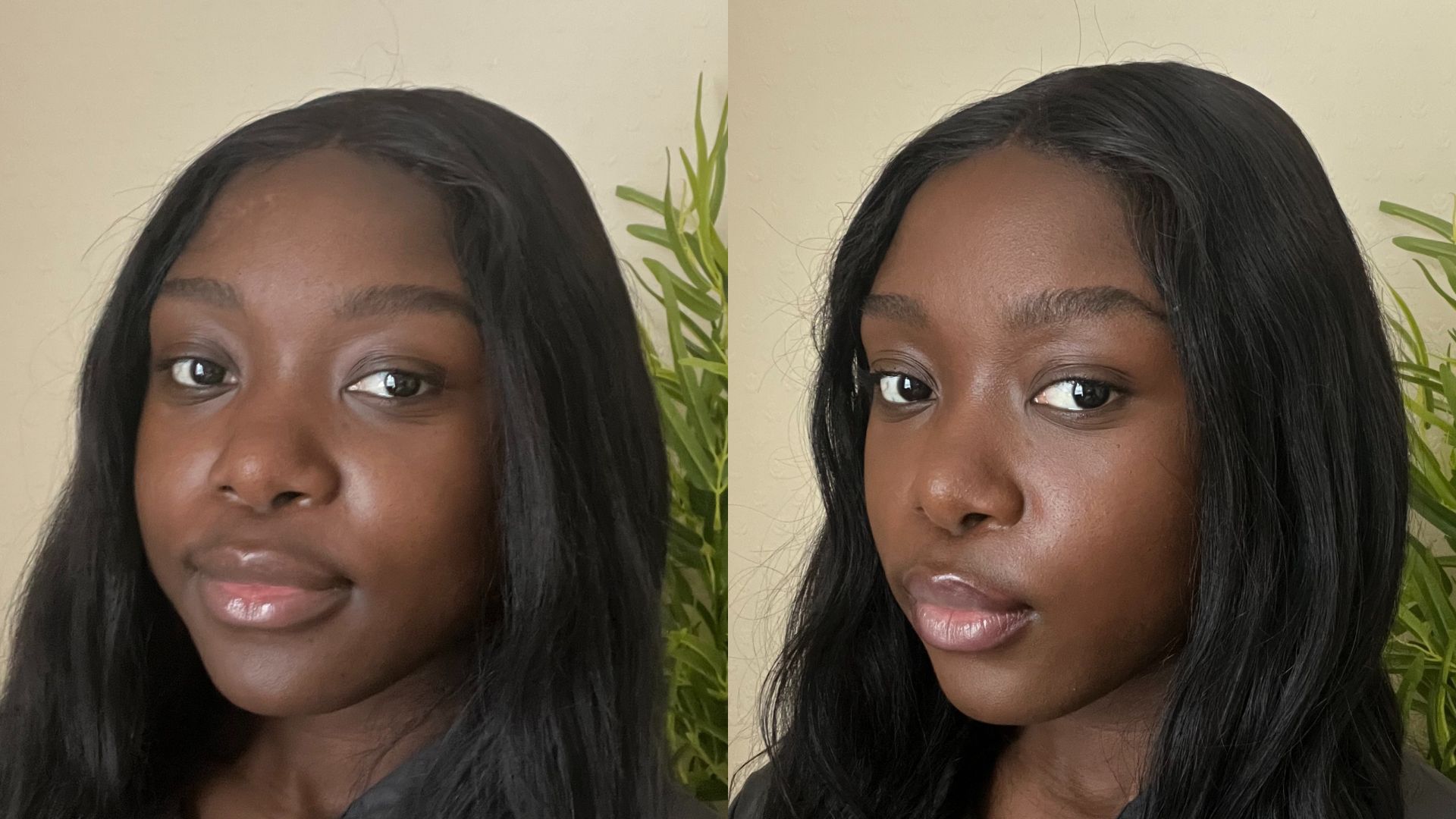 Tanya before and after using the Rare Beauty Soft Pinch Liquid Contour | Space NK Tanya before and after using the Rare Beauty Soft Pinch Liquid Contour | Space NK